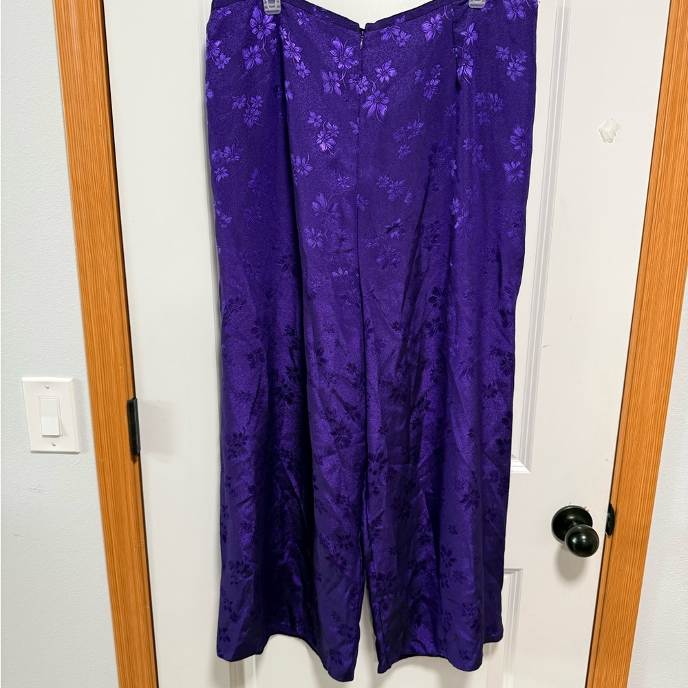 Vietnamese traditional aodai purple dragonfly, pants included set. - Picture 5 of 8
